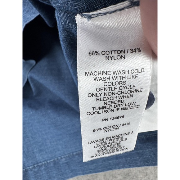 Vineyard Vines Jacket Mens XL Blue Cotton Nylon Indigo Chore Workwear Shacket - Picture 4 of 9